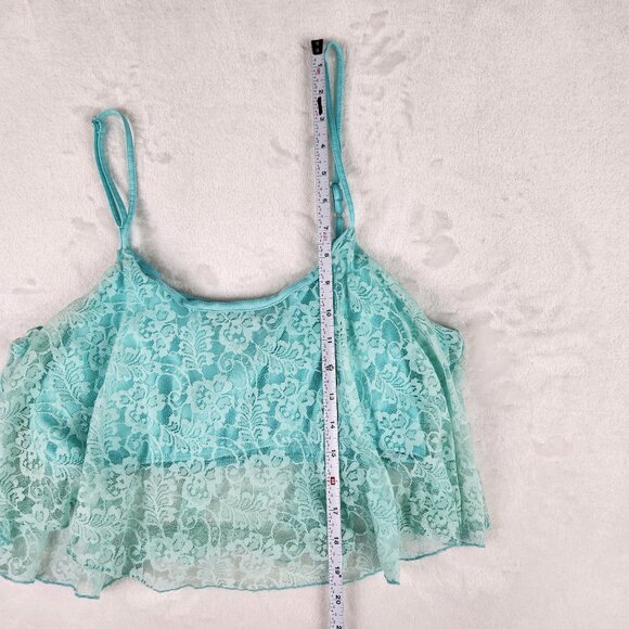 Speed Limit MPH Blue Lace Crop Top Size XL - Picture 10 of 12